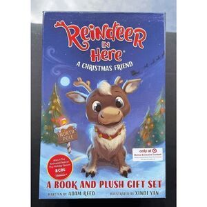 Reindeer in Here A Christmas Friend Book and Plush Gift Set